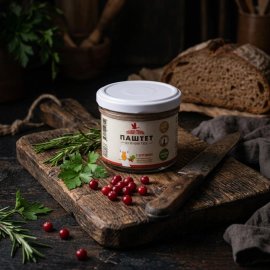 Паштет из печени гуся с брусникой